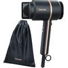 Beurer HC 35, Asciugacapelli compatto con funzione ionica per capelli lucenti e luminosi, incluso accessorio per lo styling, potente 1600-2000 watt, elegante display LED, custodia, colore nero