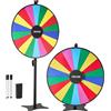 VEVOR Ruota dei Premi Girevole da 914 mm, Ruota Girevole a 18 Slot con Supporto, Altezza Regolabile, Roulette Win Fortune con Cancellabile a Secco e 2 Pennarelli, 6 Colori, per Feste, Pub, Carnevale