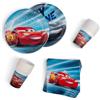 Procos - Decorazioni di compleanno Cars, 52 pezzi, piatti di carta, bicchieri e tovaglioli per feste di compleanno per bambini, stoviglie per feste