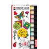 Marabu 04060000128 - Window Color Garden, 10 x 25 ml di Vernice, sagoma A4 con 20 Motivi, Vernice a Base d'Acqua, Rimovibile su superfici Lisce Come Vetro, specchi, Piastrelle e Fogli di Alluminio