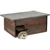 Does not apply Casetta per Ricci, Legno, Rifugio per Porcospini Da Giardino, 20X45,5X33 Cm, Con