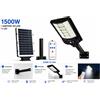 FARO LAMPIONE STRADALE LED 1500 W CON PANNELLO SOLARE TELECOMANDO CREPUSCOLARE FARO