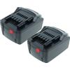 EXTENSILO 2x Batteria per Metabo ULA 14.4-18 W 18 LTX 115 STA 18 LTX 140 5Ah 18V