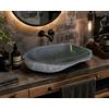 Marblechic Lavabo in Pietra di Fiume Indonesiana 55x40x15 cm - Lavandino da Appoggio Artigi