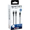 Konix Mythics Cavo di ricarica magnetico da 3 m tipo A a C per controller DualSense PS5 - Ricarica ad alta velocità - Nero