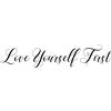 Tatuaggio Temporaneo Love Yourself First 6,5 cm - Confezione da 4 Script