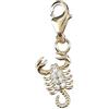 Depesche 11785-070 Charms Express Yourself - Ciondolo per collane e bracciali, Scorpione, Placcato Oro, Come Piccolo Regalo