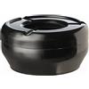 APS 83613 Vento Posacenere - casuale, Ø 12 cm, H: 4,5 cm, melaminaico, nero