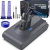 Morpilot Batteria per Dyson V8, 8000mAh Batteria di Ricambio per Dyson V8 Absolute Fluffy Animal SV10 Motorhead Slim Fluffy Total Clean Extra con 3 Filtri