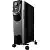Cecotec Radiatore ad olio ReadyWarm 9000 Space 360º Black. 9 Moduli, 2000 W di potenza, 3 livelli di potenza, Sistema EasyGo, Doppio sistema di sicurezza