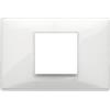 Vimar 14652.41 Plana placca 2 moduli centrali, 12x8x0.9cm, Reflex neve
