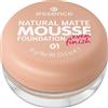 Essence Cosmetics essence Fondotinta NATURAL MATTE MOUSSE finish opaco (16g) | Controllo del sebo e della lucidità, Effetto opacizzante, Risultati immediati, Effetto soft-focus, Fondotinta mousse