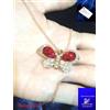Swarovski Collana Donna Oro Giallo SWAROVSKI Brillanti Farfalla Gioielli Originali New