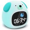 METRONIC 477537 - Sveglia per bambini educativa con cane con luce notturna per ragazza e ragazzo, visualizzazione orologio digitale, apprendimento pedagogico intelligente giorno notturno, con batteria