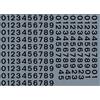 RAILTEC Decal Per Scivolo D'Acqua ALL-0072 Foglio Numeri Nero BR 4mm