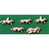 Springside Models Figurine OO Animali 5 Fox In metallo bianco non verniciate Springside A7