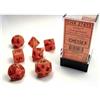 Chessex Dadi - Vortex Arancione/Nero (Set Di 7 Dadi)