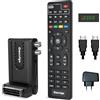 Owerslyn decoder digitale terrestre DVB-T2 HD, HDMI, USB, PVR, HEVC, 1080P, supporto TV
