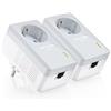 TP-Link Kit 2 powerline con Shuko passante 1 port LAN - TL-PA4010P KIT