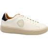 BLAUER BUCK14 cream black scarpe uomo bianco sneakers pelle lacci