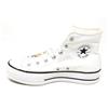 Converse scarpa donna in tela modello Platform 560846C bianco nero