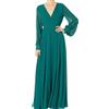 YUMI KIM Abito Lungo Verde Giselle Donna #DR3502m/268 Large NWT