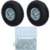 AB Tools 2 x 10" Pneumatico Sacco Camion Giardino Carrello Ruota 16mm Foro + 555PC...