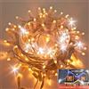 Catena 4.5m 100 LED Cascata Bianca Caldo IP67 Addobbi Natalizi Luci