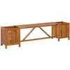 vidaXL Panca da Giardino con 2 Fioriere 150x30x40cm in Massello Acacia