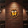 Orologio da Muro a Tema Birra Movimento Silenzioso Orologio da Parete Tema Birra