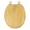 Sedile WC in Legno Venatura Naturale Tavoletta WC a Forma di O Universale