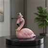Fenicottero in Resina Design Miniatura Statuetta Fenicottero Rosa Stile Elegante
