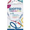 Fila Giotto Pennarelli Turbo Glitter Confezione da 8 Colori Assortiti Glitterati