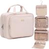 NISHEL Beauty case di grandi dimensioni per donne, organizer da viaggio, astuccio per trucchi da appendere per accessori, cosmetici, articoli da toeletta