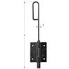 CQFD Serratura a baionetta Ø 14, 300 mm, colore: nero