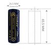 LiitoKala Batteria ricaricabile 26x65 mm 5000mAh 3.7V litio 1 pezzo Liitokala
