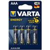 Varta PILE LR03 AAA MINISTILO BLISTER 4PZ BATTERIE ALCALINE VARTA ENERGY MN2400