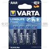 Varta R&G VARTA HIGH ENERGY AAA BATTERIE PILE MINISTILO 1.5 V 04903 LR03 CONF 4 PEZZI