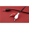 Adattatore cavo Audio Jack 3.5 a 2 RCA Maschio doppio Prolunga Auto AUX Stereo