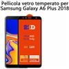 PELLICOLA IN VETRO TEMPERATO per Samsung Galaxy A6 Plus 2018 Nero antigraffio