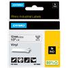 ‎Dymo Dymo 18444 Nastri Industriali D1 12 mm x 5.5 m, Vinile, Nero su Bianco 12 mm x 5
