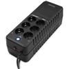 ATLANTIS LAND A03-PS1000 UPS 500W/1.000Va 6xSHUCKO DURATA A META' CARICO IN BLAC