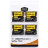 MG SSD PCIe NVMe Gen 4x4 128 Gb M2, CONFEZIONE DA 4 PEZZI per uso professionale