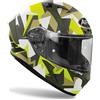 AIROH HELMET Casco Integrale Airoh Valor Army verde opaco - giallo Thermoplastic HRT 5 Sharp