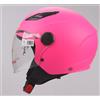 JFM Casco JET Moto Scooter bambina bimba con visiera ROSA OPACO omologato ECE22.06