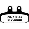EBC FA256 PASTIGLIE FRENO ORGANICHE SERIE FA SYM GTS 300 I EVO JOYMAX 2009