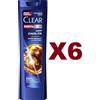 CLEAR 6 PZ CLEAR MEN ANTICADUTA SHAMPOO ANTIFORFORA 225ML CON ESTRATTI DI GINSENG