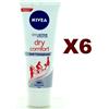 NIVEA 6 PZ NIVEA DRY COMFORT DEODORANTE CREMA SKIN PROTECTION DEO 48H 75ml