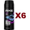 AXE 6 PZ AXE DEO BODY SPRAY MARINE 150ML DEODORANTE BODY SPRAY 48H NON STOP FRESH