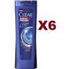 CLEAR 6 PZ CLEAR MEN ACTION 2IN1 SHAMPOO ANTIFORFORA 225ML